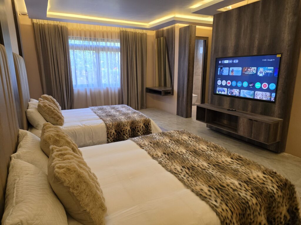 Buffalo Plains suite with two beds and smart TV